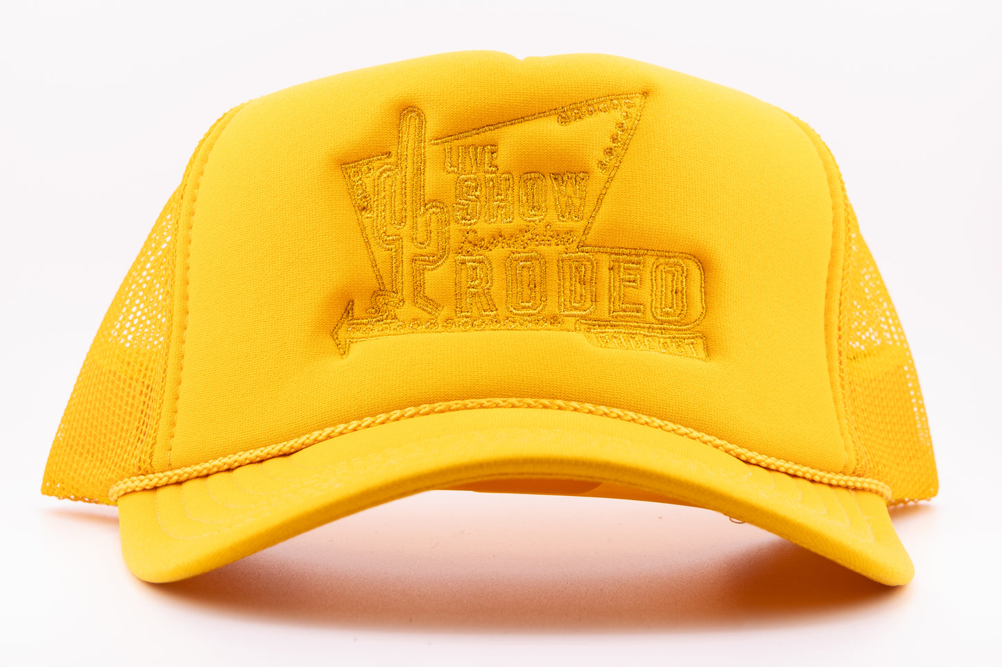 ORANGE MONOCHROME MOTEL SIGN TRUCKER HAT