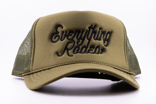 GREEN ER SPUR LOGO TRUCKER HAT