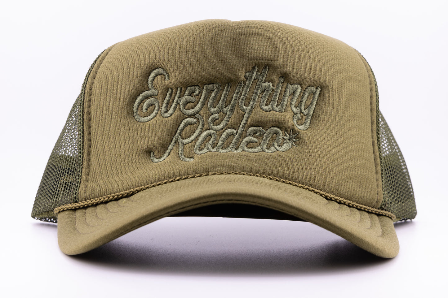 GREEN MONOCHROME ER SPUR LOGO TRUCKER HAT