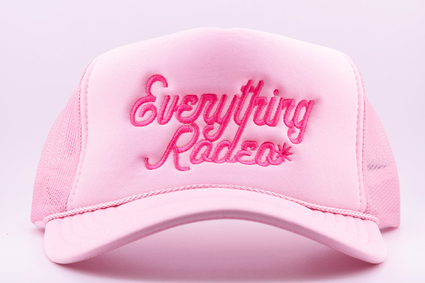 PINK MONOCHROME ER SPUR LOGO TRUCKER HAT