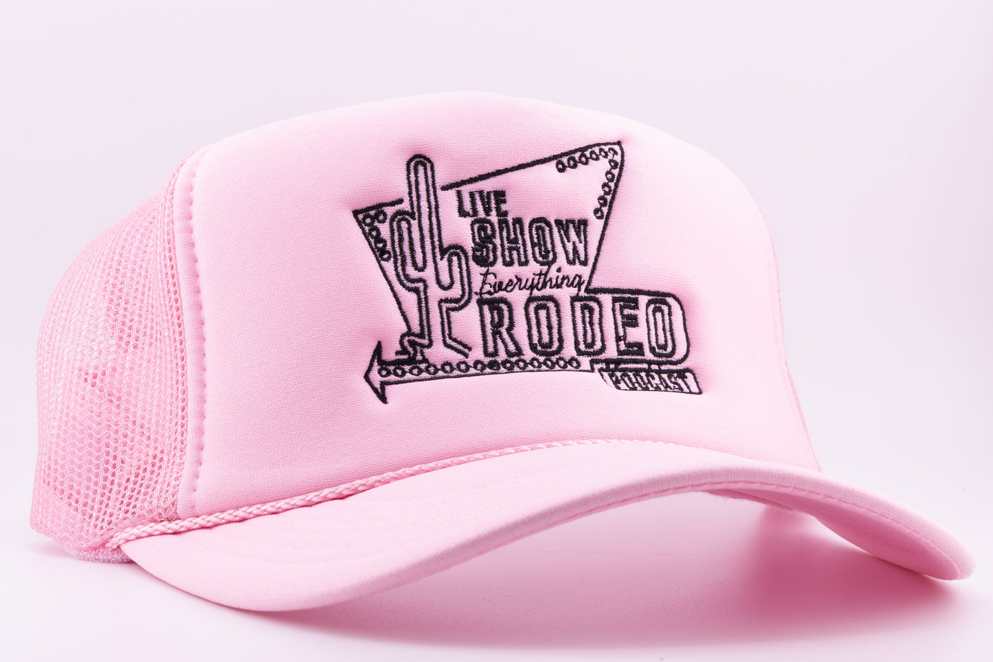 PINK MOTEL SIGN TRUCKER HAT