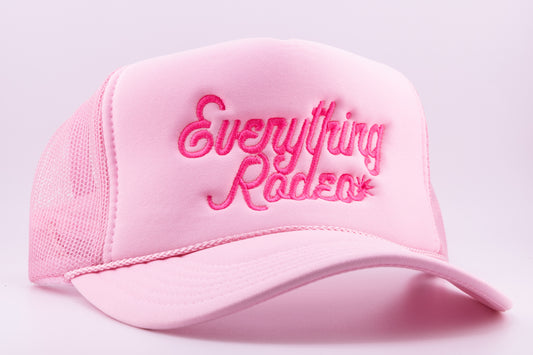 PINK MONOCHROME ER SPUR LOGO TRUCKER HAT