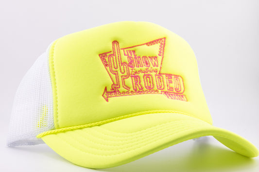 YELLOW/ P  MOTEL SIGN TRUCKER HAT