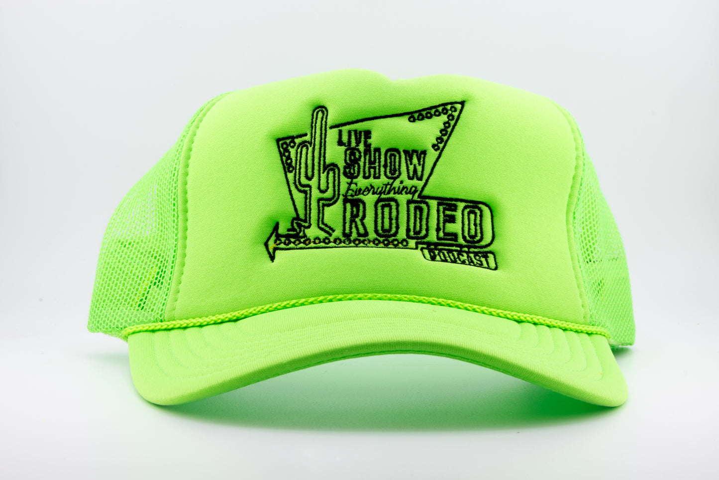 NEON GREEN MOTEL SIGN TRUCKER HAT