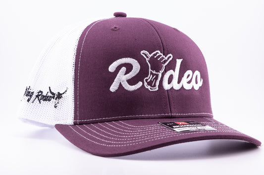 MAROON/WHITE 112 ER RODEO GLOVE