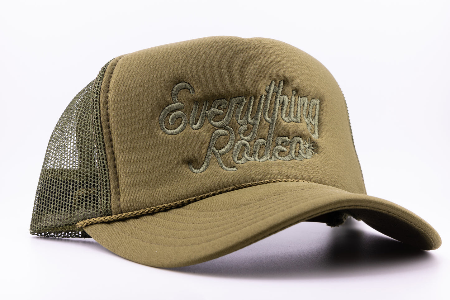 GREEN MONOCHROME ER SPUR LOGO TRUCKER HAT